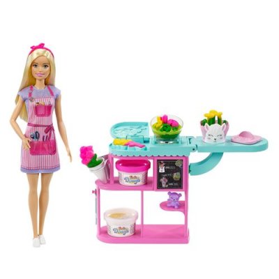 BARBIE &nbsp;- Coffret Fleuriste - Poup&eacute;e Mannequin - D&egrave;s 3 ans 