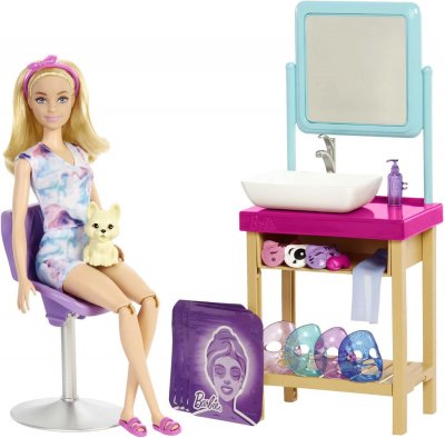MATTEL Barbie - Coffret masque de beaute - Blonde