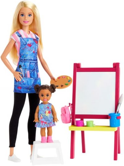 BARBIE  M&eacute;tiers Professeure d'Art Blonde 