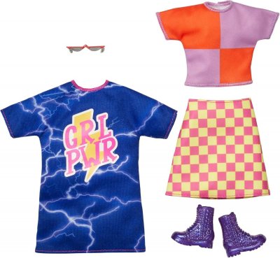  Barbie Pack Fashion Looks Dress Doll Multicolore