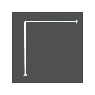 MSV Barre de douche d'angle 80x80cm, blanche