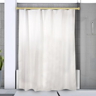 SPIRELLA Barre de rideau de douche extensible 125/220 cm sans per&ccedil;age, dor&eacute;,  Kreta