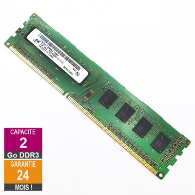 MICRON Barrette M&eacute;moire 2Go RAM DDR3  MT8JTF25664AZ-1G6M1 DIMM PC3-12800U 1Rx8 