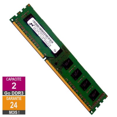MICRON Barrette M&eacute;moire 2Go RAM DDR3 MT16JTF25664AZ-1G4F1 PC3-10600U 1333MHz 2Rx8 