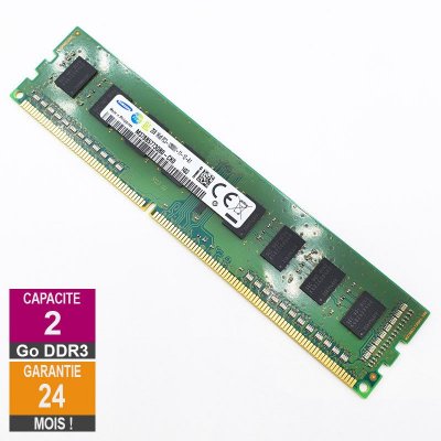 SAMSUNG Barrette M&eacute;moire 2Go RAM DDR3  M378B5773QB0-CK0 DIMM PC3-12800U 1Rx8 