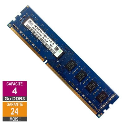 HYNIX Barrette M&eacute;moire 4Go RAM DDR3  HMT351U6CFR8C-PB PC3-12800U 1600MHz 2Rx8