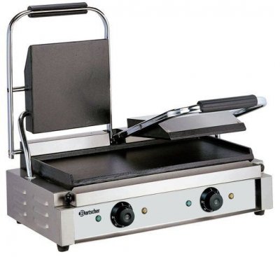 BARTSCHER  Barbecue &eacute;lectrique &agrave; Double Contact avec plaques de Cuisson