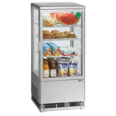 BARTSCHER  Mini Vitrine R&eacute;frig&eacute;r&eacute;e - 78 L Argent