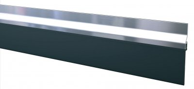 Bas de porte de garage &agrave; visser bavette ELLEN, L.250 cm aluminium