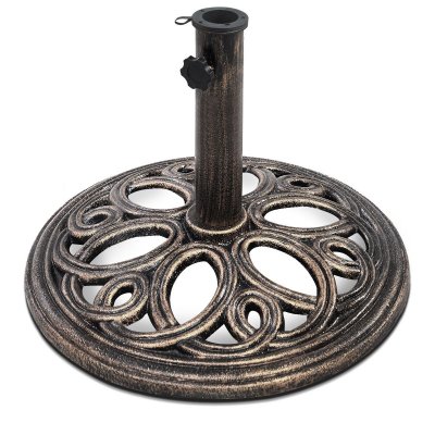 COSTWAY base de parasol en fonte solide pour colonne de parapluie 38mm/48mm en int&eacute;rieur / ext&eacute;rieur 