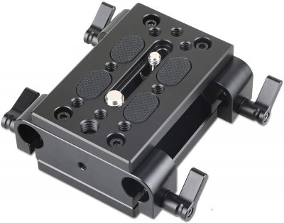 SMALLRIG Base Plate Montage Plate de Tr&eacute;pied avec 15mm Rail Clamp Pince de Rod 1798
