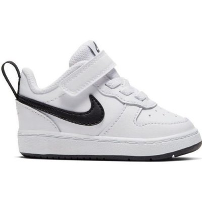 NIKE Baskets  Court Borough Low 2 -  - Blanc - B&eacute;b&eacute; - Synth&eacute;tique - Lacets - Plat 
