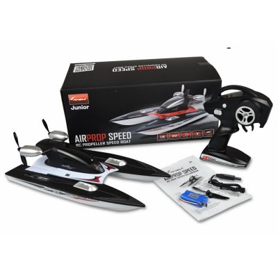 AMEWI Bateau T&eacute;l&eacute;command&eacute; SpeedBoat RC Air Propulseur Catamaran Hydroglisseur 2.4 Ghz