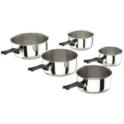 LACOR Batterie de 5 casseroles en inox Estudio - D: 12 cm &agrave; D: 20 cm