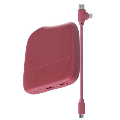 XOOPAR Batterie Externe 5000 mAh - Lumi&egrave;re Tactile Int&eacute;gr&eacute;e - Rouge