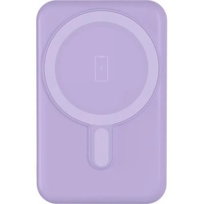 BIGBEN CONNECTED Batterie externe  MagSafe 5000 mAh Magnet USB A+C 10 W Violet 