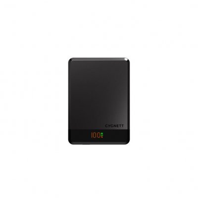 CYGNETT Batterie Externe sans fil magnetique  MagSlim 5.000 mAh PD 20W noir