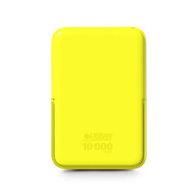 URBAN FACTORY Batterie externe  Powerbank 10000 mAh Jaune N&eacute;on