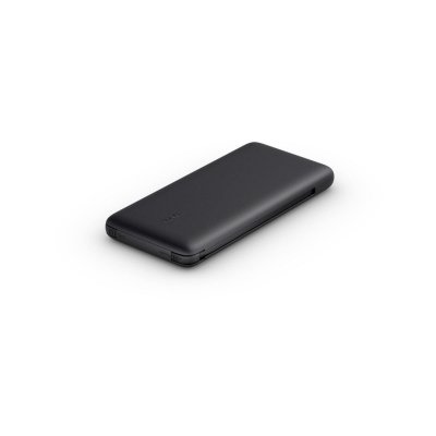 BELKIN Batterie externe usb-c 10k avec c&acirc;bles int&eacute;gr&eacute;s noir