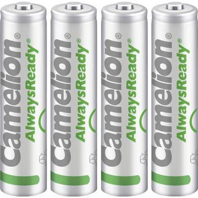 CAMELION Batterie NiMH solaire AlwaysReady Micro(AAA) avec 600mAh - 4 pi&egrave;ces