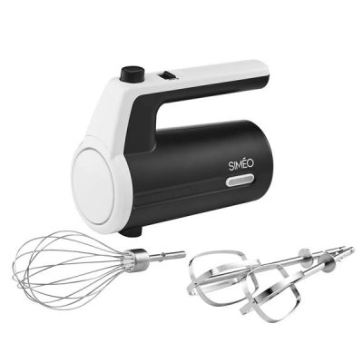 SIMEO Batteur &agrave; main &eacute;lectrique sans fil rechargeable 3 vitesses 50 W 