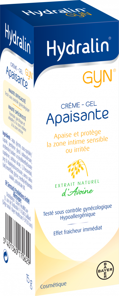 HYDRALIN Bayer  gyn cr&egrave;me gel apaisante tube 15g