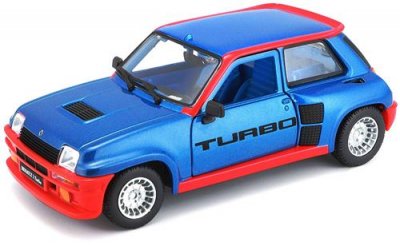BBURAGO  voiture renault r5 turbo 1 1/24eme - bleu