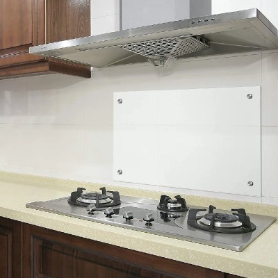 BC ELEC Bcelec Cr&eacute;dence de cuisine verre tremp&eacute; - 80x50 cm