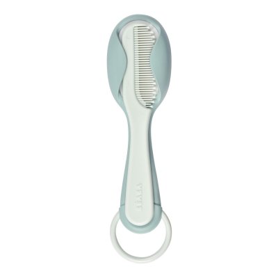BEABA  Brosse et peigne b&eacute;b&eacute; bleu vert