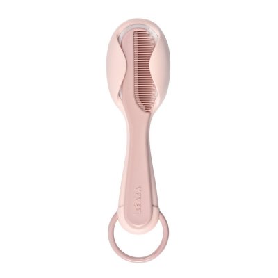 BEABA  Brosse et peigne b&eacute;b&eacute; rose