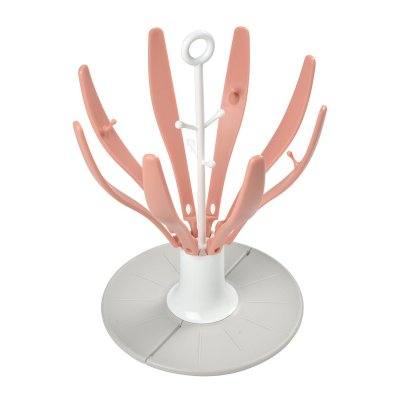 BEABA  &Eacute;gouttoir &agrave; biberon pliable fleur rose/blanc 