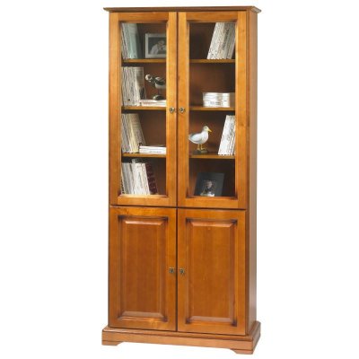 Beaux Meubles Pas Chers Biblioth&egrave;que 4 Portes Merisier