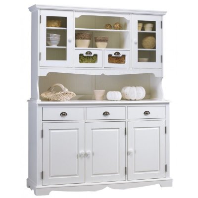 Beaux Meubles Pas Chers Buffet Vaisselier Blanc 5 Portes 5 Tiroirs