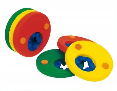 BECO  disques de natation 15-60 kg 1-12 ans 6 pi&egrave;ces rouge/jaune/vert