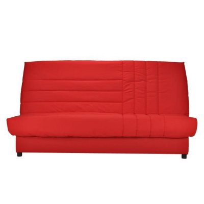 BULTEX Beija banquette clic-clac 3 places - comfort - l 192 x p 95 cm - tissu rouge