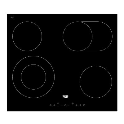 BEKO  - Plaque vitroc&eacute;ramique 58cm, 4806530 - Noir