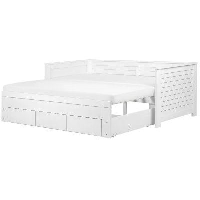 BELIANI  - Lit gigogne en bois blanc 90 x 200 cm CAHORS