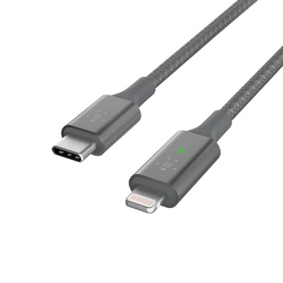 BELKIN  Boost Charge Smart C&acirc;ble USB Type-C vers Lightning 1,2 m Gris