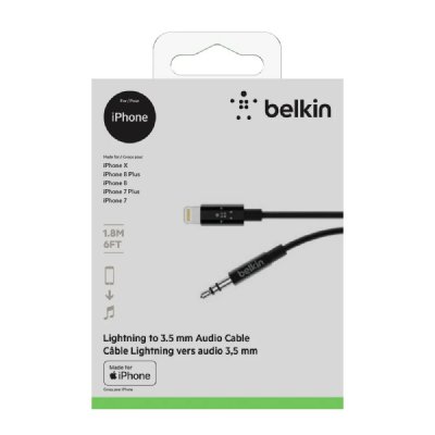 BELKIN  CABLE LTG VERS 3.5mm 6M Noir