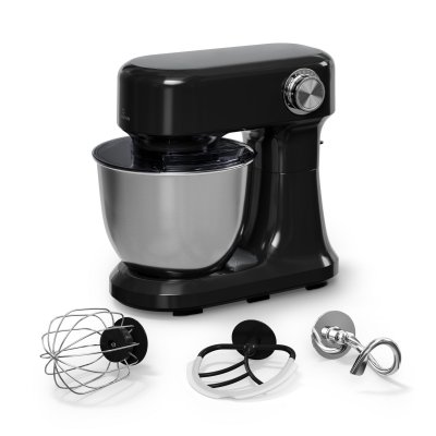 KLARSTEIN Bella Evo Robot P&acirc;tissier 1500W 5L Bol Inox 12 Vitesses Syst&egrave;me Plan&eacute;taire Robot de Cuisine Noir