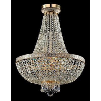 MAYTONI Bella Grand lustre dor&eacute; et cristal, 8 lumi&egrave;res, E14
