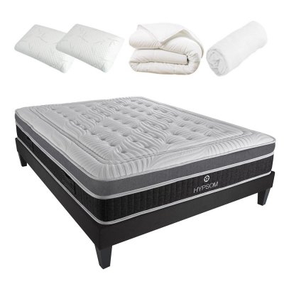 HYPSOM Bellecour Pack pr&ecirc;t-&agrave;-dormir 6 pi&egrave;ces &Eacute;l&eacute;gance blanc - 140x200 cm 140x200 cm