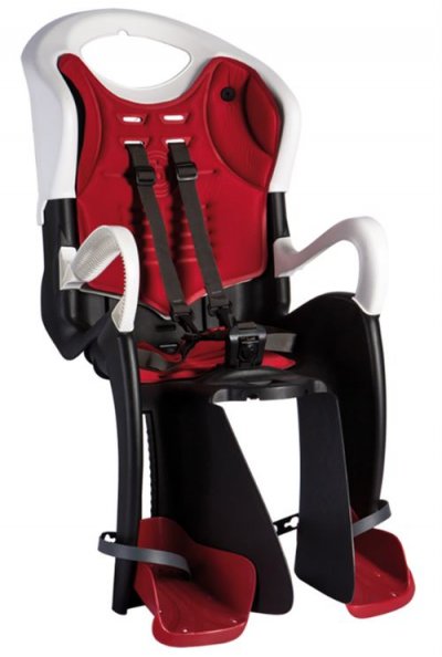 BELLELLI  Si&egrave;ge b&eacute;b&eacute; pour v&eacute;lo Tiger Standard B-Fix blanc/rouge