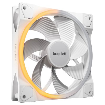 BE QUIET! BeQuiet LIGHT WINGS 140mm PWM Reverse White Ventilateur pour PC blanc