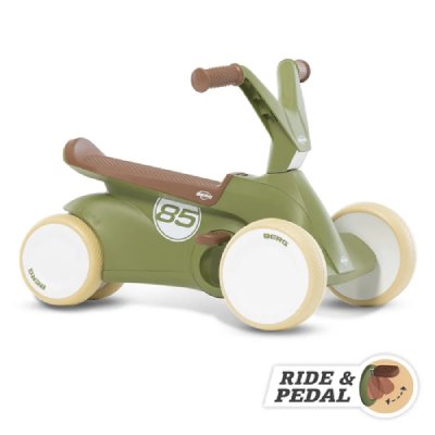 BERG  Porteur et kart &agrave; p&eacute;dales GO&sup2; Retro vert