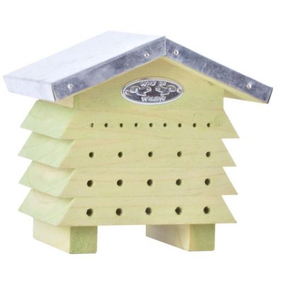 ESSCHERT DESIGN Best For Birds - Refuge &agrave; abeilles en bois et zinc