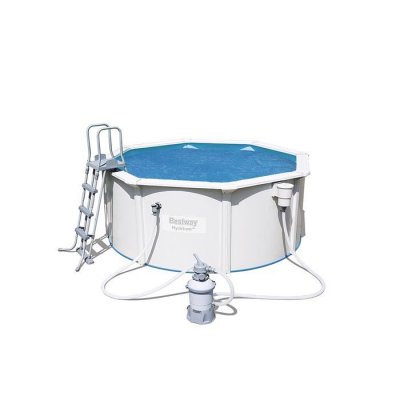 BESTWAY  - B&acirc;che &agrave; bulles ronde ou ovale pour piscine &oslash; 355 cm