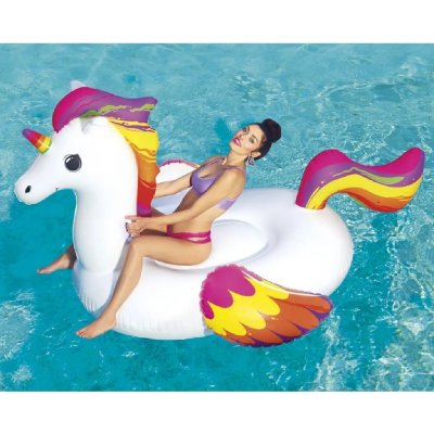 BESTWAY  Bou&eacute;e XXL chevauchable Licorne 224 x 164 cm