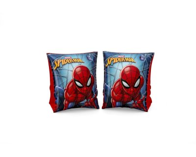 Bestway- Brassards Marvel Spiderman, 98001N, Rouge, 23 cm