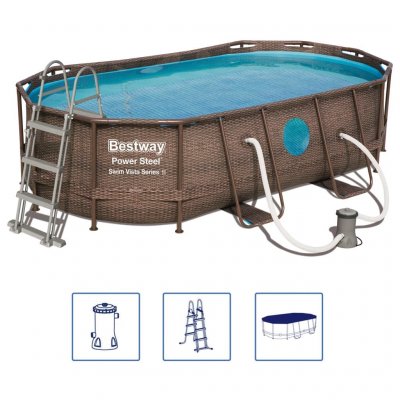 BESTWAY  Ensemble de piscine Power Steel 427x250x100 cm